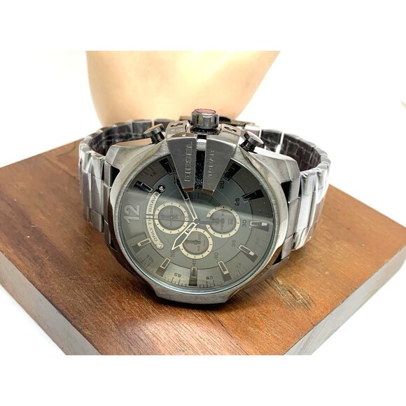 Diesel Men's Watch DZ4282 Quartz Chronograph Gray Dial Gunmetal Steel 52mm - Picture 7 of 13